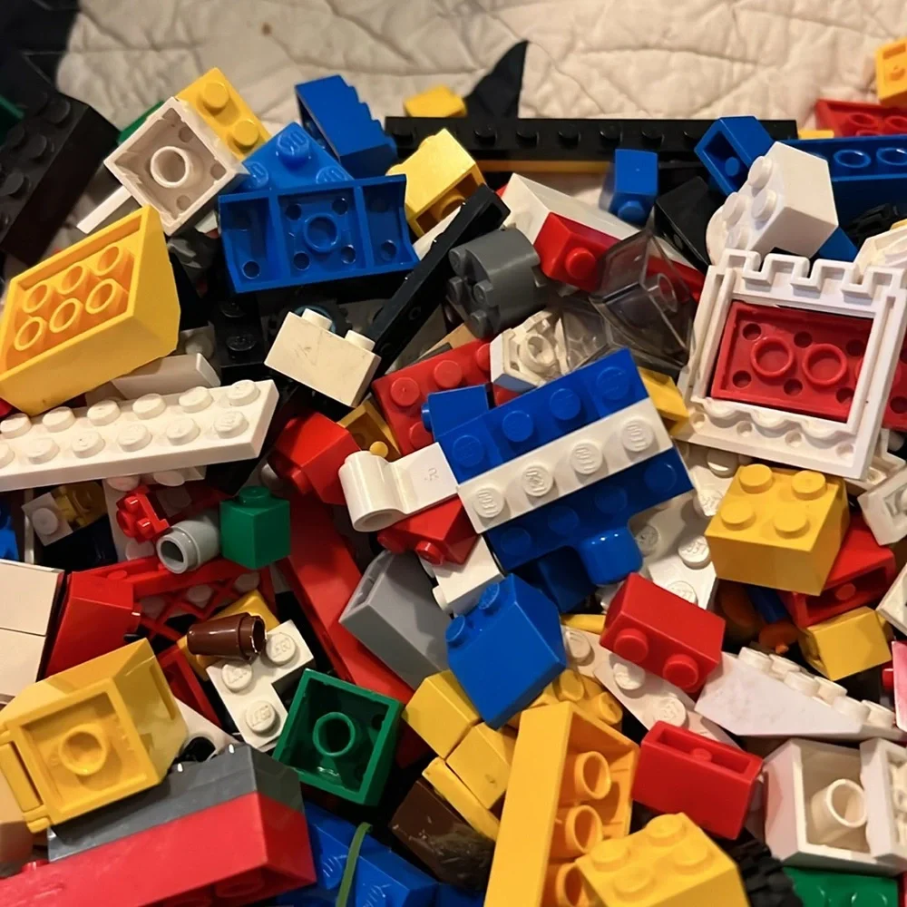 Vintage lot of legos motorcycle space doors windows more